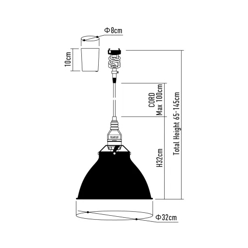 ブラック 当店オリジナルセット60W アンパサンド製ペンダントライト AMP-L018+LD2602 AP-0030E-BK AMPERSAND AMP-L018 S01 機能説明画像-02