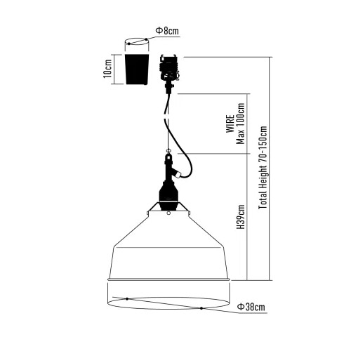 アルミ 当店オリジナルセット60W アンパサンド製ペンダントライト AMP-L029+LD2602 AP-0052E-SV AMPERSAND AMP-L029 S01 機能説明画像-02