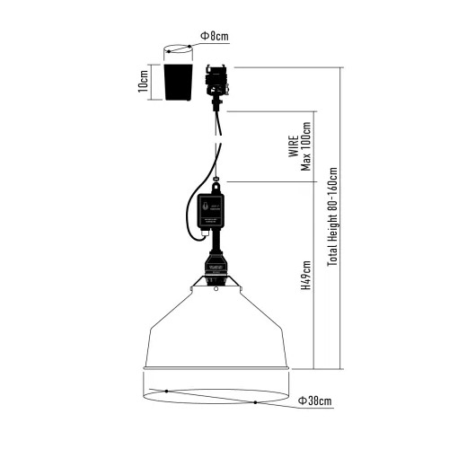 アルミ 当店オリジナルセット60W アンパサンド製ペンダントライト AMP-L031+LD2602 AP-0053E-SV AMPERSAND AMP-L031 S01 機能説明画像-02