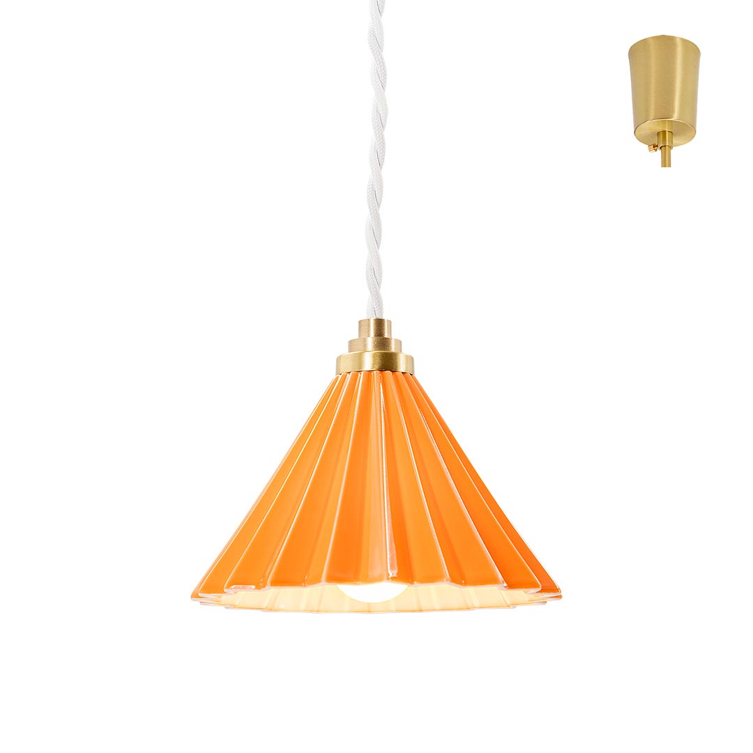 [簡易取付] オレンジ ホワイトコード | DRIPPER LAMP WH/OR グラムエイト製ペンダントライト