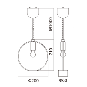 ハンギングワイヤリングライトS スワン電器製ペンダントライト APE-046 SW-0081E-GD swan APE-046 S01 機能説明画像-02